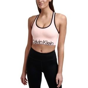 Calvin Klein Performance Medium Impact Sports Bra- Light Dusty Rose
